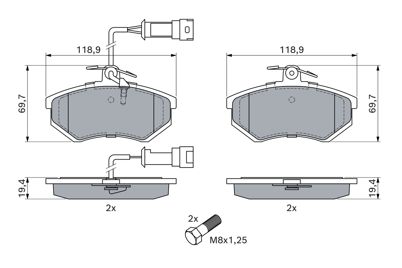Set placute frana