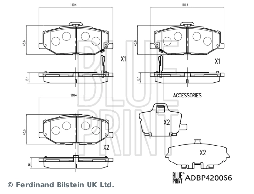 Set placute frana,frana disc