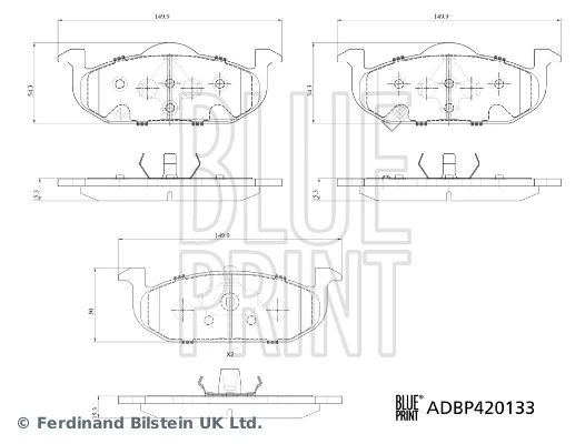 Set placute frana,frana disc