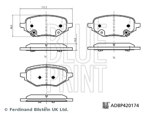 Set placute frana,frana disc