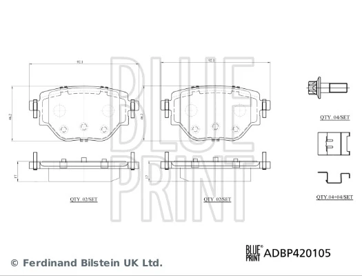 Set placute frana