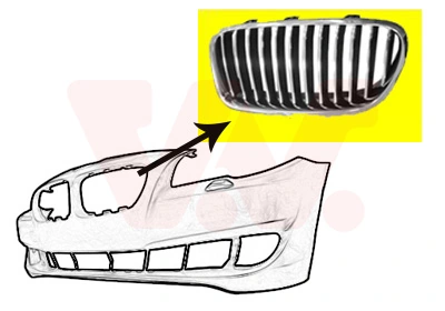 Grila radiator stânga VAN WEZEL 0617513