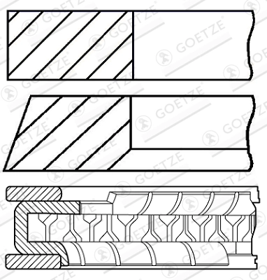 Set segmenti piston