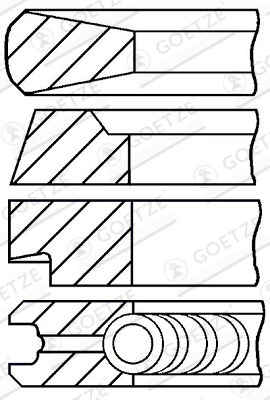 Set segmenti piston