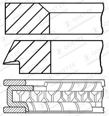 Set segmenti piston
