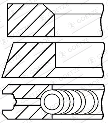 Set segmenti piston