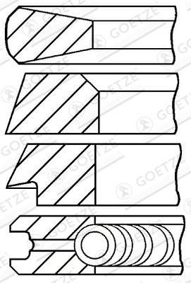 Set segmenti piston