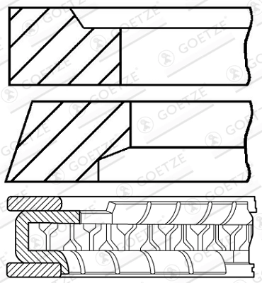 Set segmenti piston