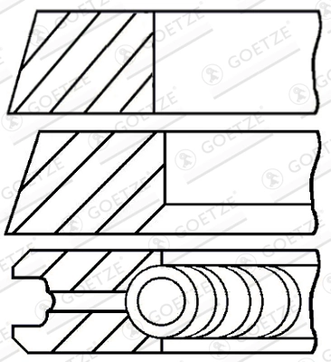 Set segmenti piston