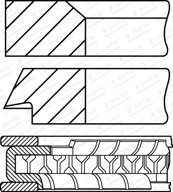 Set segmenti piston