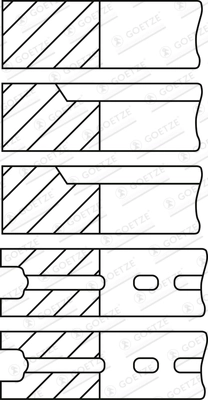 Set segmenti piston