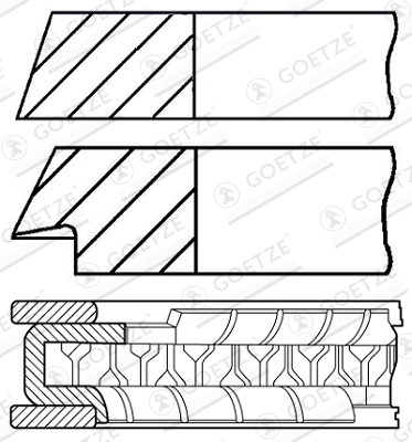Set segmenti piston