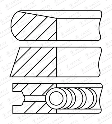Set segmenti piston