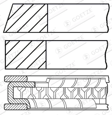 Set segmenti piston