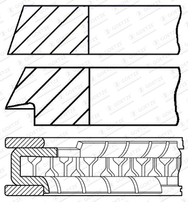 Set segmenti piston