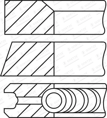 Set segmenti piston