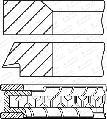 Set segmenti piston