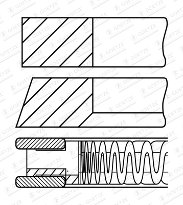 Set segmenti piston