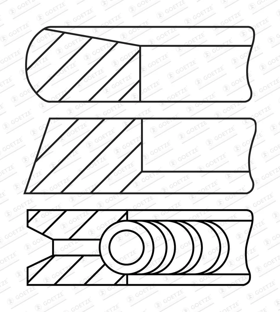 Set segmenti piston
