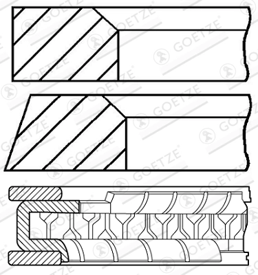 Set segmenti piston