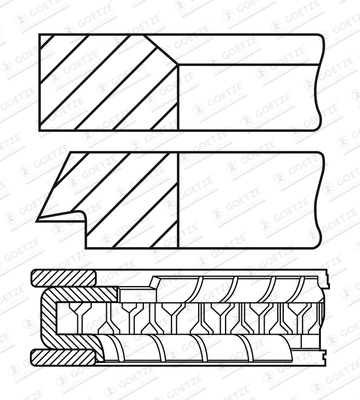 Set segmenti piston