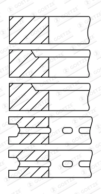 Set segmenti piston