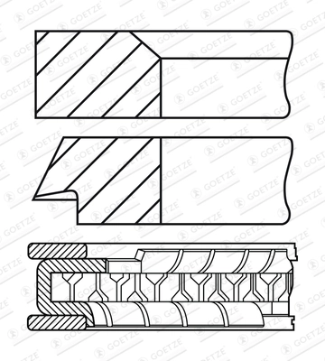 Set segmenti piston