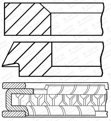 Set segmenti piston