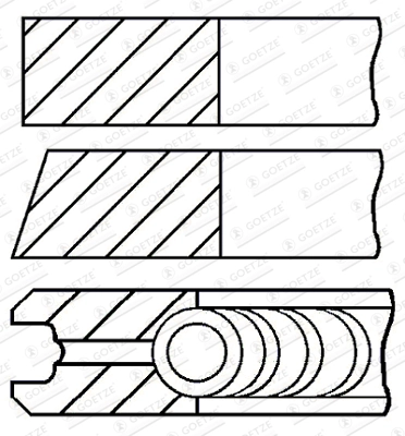 Set segmenti piston