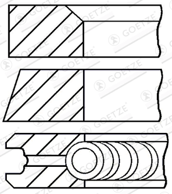 Set segmenti piston