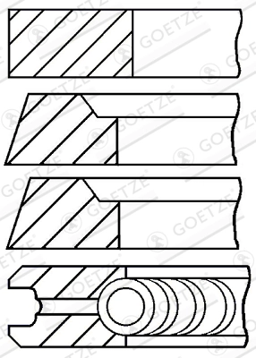 Set segmenti piston