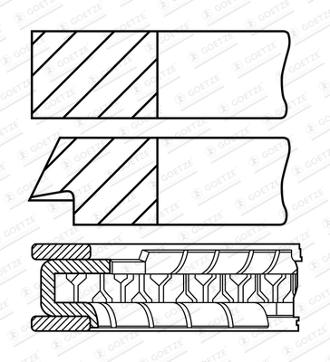 Set segmenti piston
