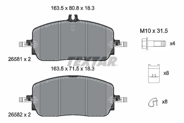 Set placute frana