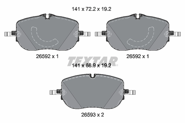 Set placute frana