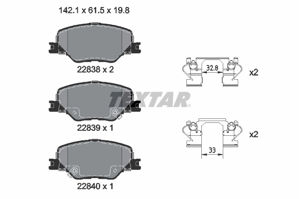 Set placute frana