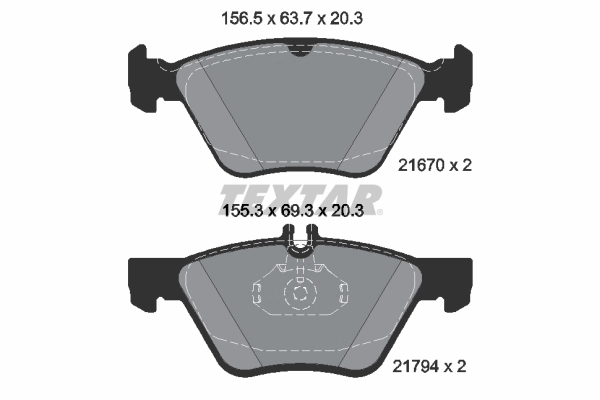Set placute frana