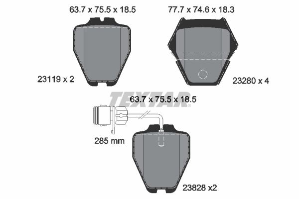 Set placute frana