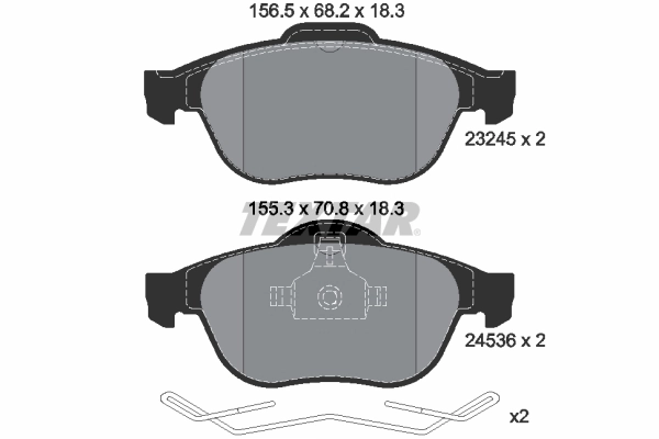Set placute frana