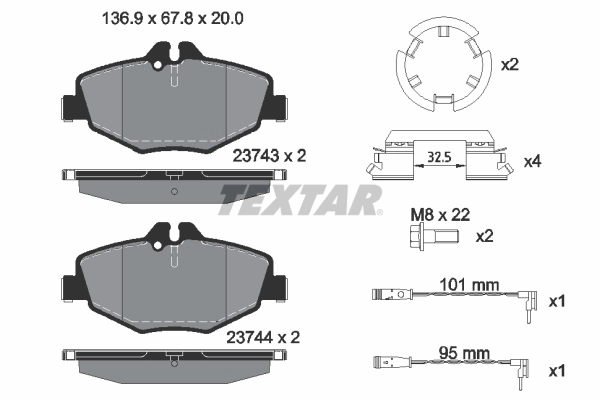 Set placute frana