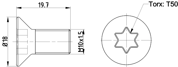 Surub, disc frana