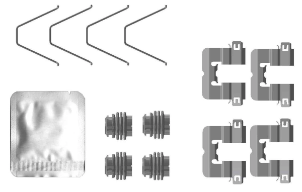 Set accesorii, placute frana