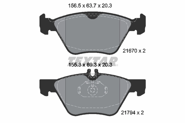 Set placute frana