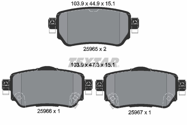 Set placute frana