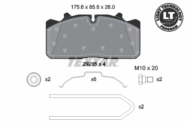 Set placute frana