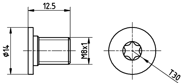 Surub disc frana