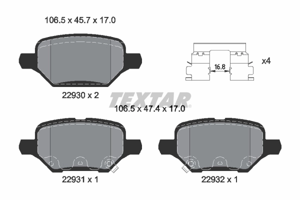 Set placute frana