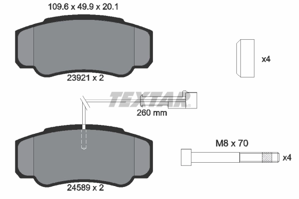 Set placute frana,frana disc