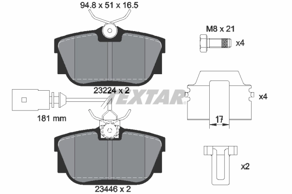 Set placute frana