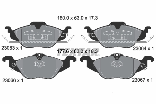 Set placute frana