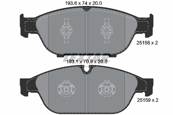 Set placute frana